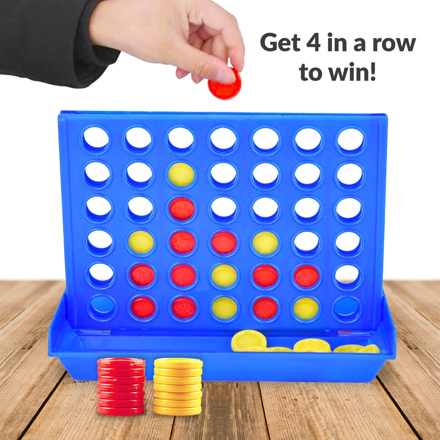 Four in a Row Board Game 4 Line Family Entertainment Fun Travel Kids Educational