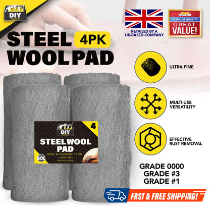 1-10M Steel Wire Wool Roll Grade 0000 Super Ultra Fine For Rats Mice Top Quality