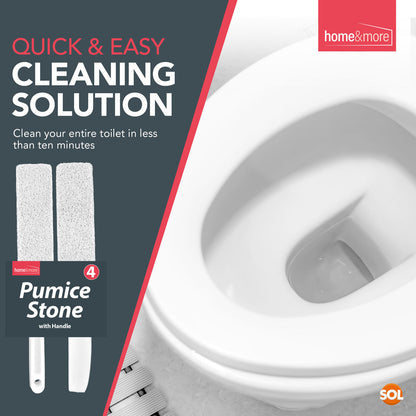 2-4 Pumice Stone with Handle | Long Stick for Toilet Cleaning Bowl Brush Cleaner
