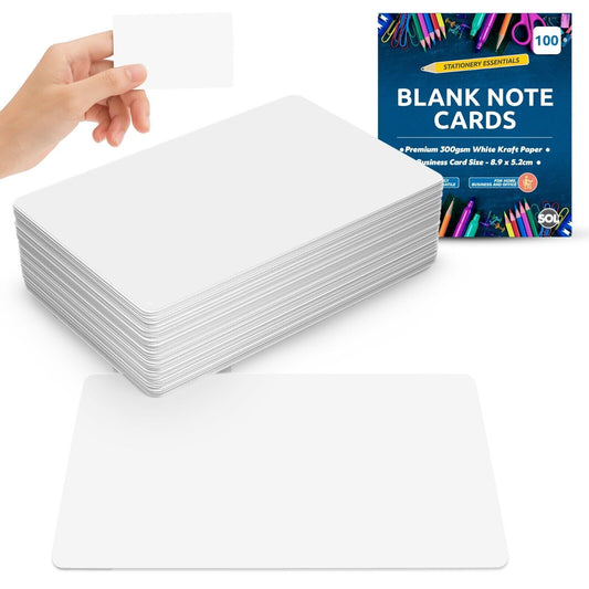 100 - 400 Blank Business Cards 300GSM Premium White Small 3.5"x2" Flash Revision