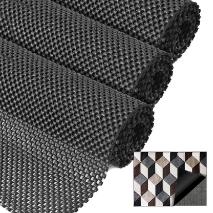 3-5pk Black Anti Slip Mat Roll Grip Matt For Rugs Non Drawer Liner Multi Purpose