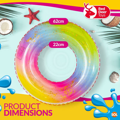 Kids Inflatable Swim Ring Swimming Pool Float Aid Beach Toy for Children 4-10Yrs