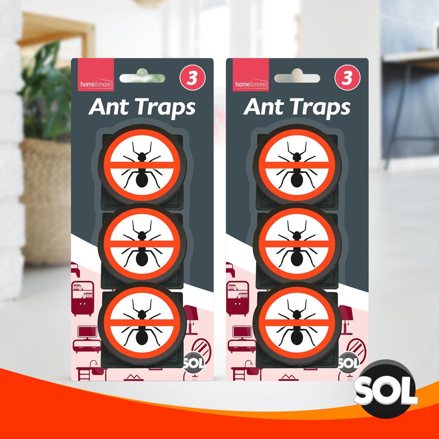 3pk-6pk Ant Trap Bait Stop Ants Killer Nest Station Insect Glue Outdoor Indoor