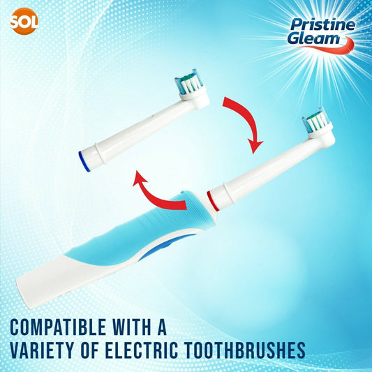 Replacement Electric Toothbrush Heads Compatible with Oral B Braun | 2 Pack