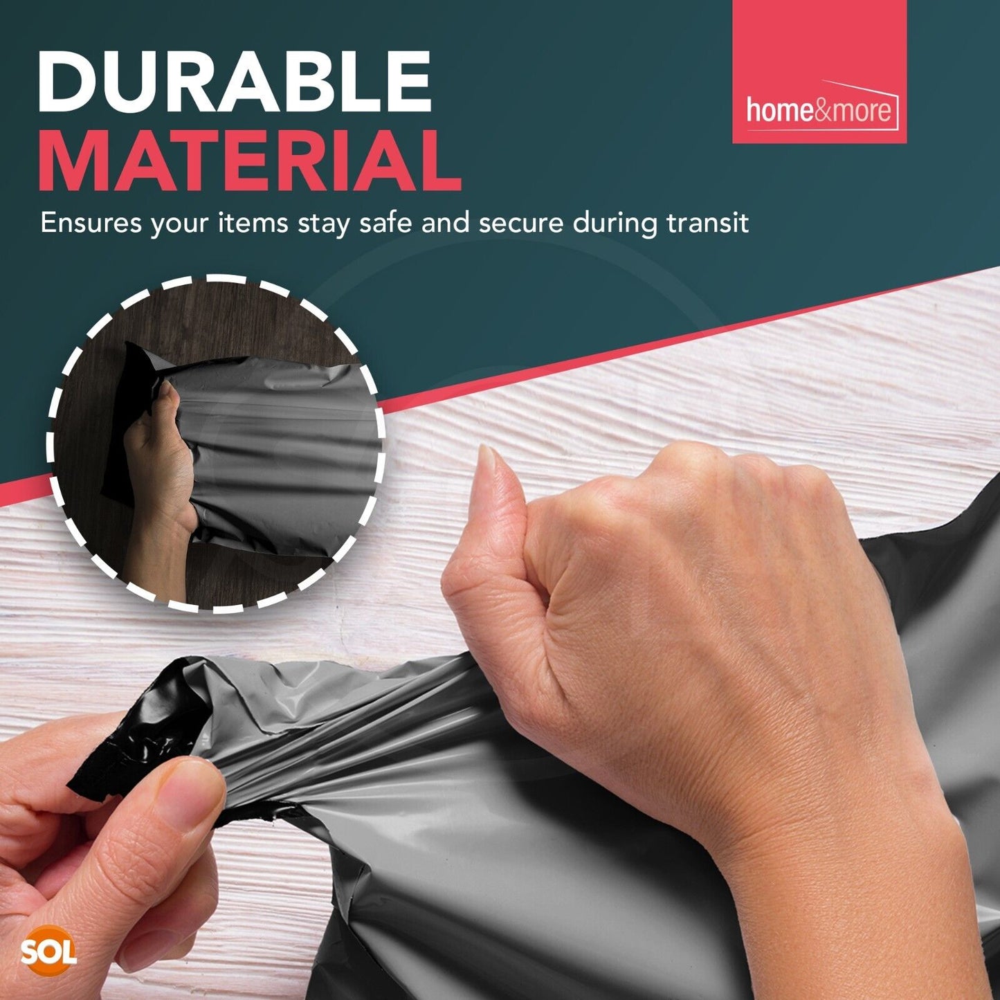 50 Grey Mailing Bags Mixed Sizes Strong Plastic Postal Mail Parcel Postage Poly