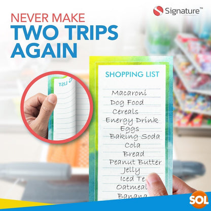 2 Pack of Magnetic Shopping List Pads for Fridge