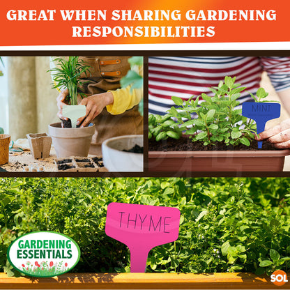 100-300pk Plastic Plant Labels T Type Waterproof Garden Markers Herb Name Tags