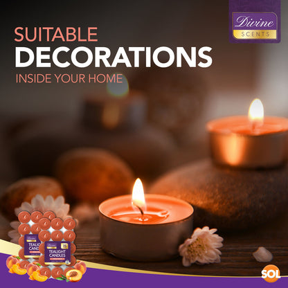 30pk Scented Tea Lights Candles | Various Perfumes 4 Hour Burn Night T Tealights