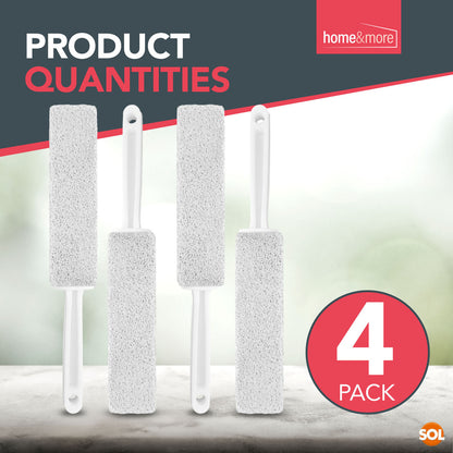 2-4 Pumice Stone with Handle | Long Stick for Toilet Cleaning Bowl Brush Cleaner