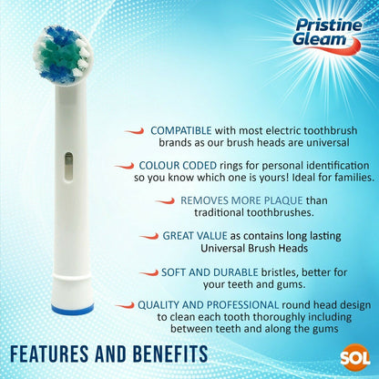 2-16pk Replacement Electric Toothbrush Heads Compatible with Oral B Braun Brush