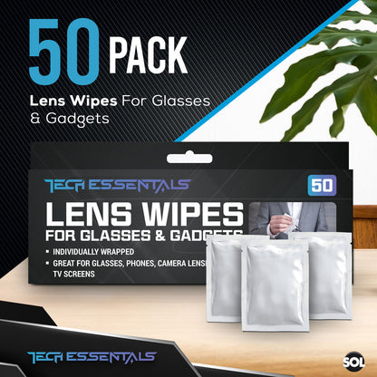 50-300pk Glasses Wipes For Spectacle Lens Optical Phone Camera Cleaner Cleaning