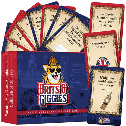 Brits & Giggles Funny British Card Games for Adults Friends Party Game Night Fun