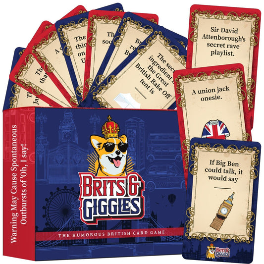 Brits & Giggles Funny British Card Games for Adults Friends Party Game Night Fun