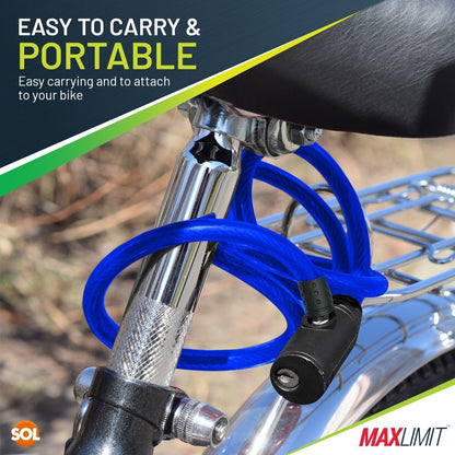 Bike Lock Cable with Keys | 650mm Heavy Duty Strong Steel Bicycle Security Chain