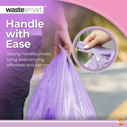 105-510 Scented Swing Bin Liners with Handles 30L 25"x49" Refuse Waste Tie Bags
