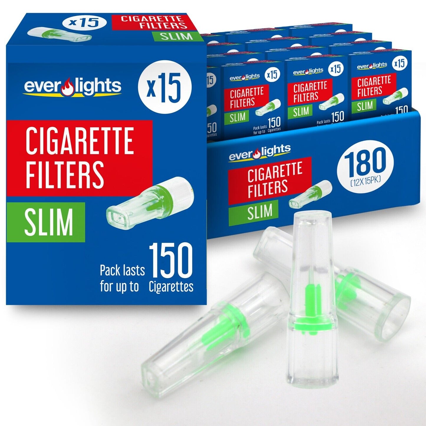 Cigarette Tar Filters Slim Regular for Roll Up Plastic Holder Reduce Tar