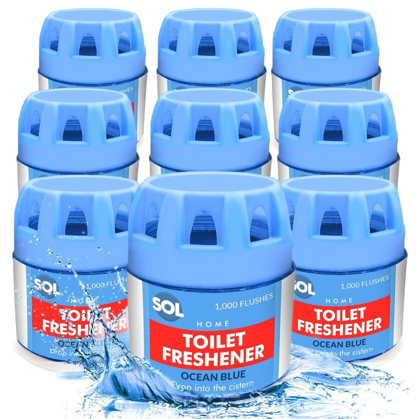 Toilet Bowl Freshener | Blue Cistern Block Cleaner | 6 Pack