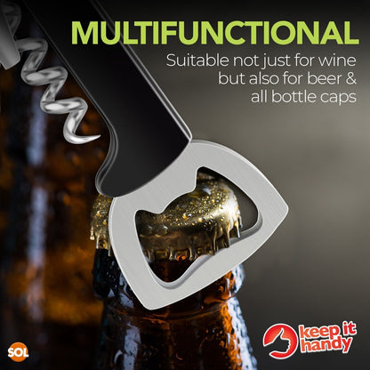 Metal Bottle Opener | Beer Bar Wine Corkscrew Professional Waiters Friend Tool