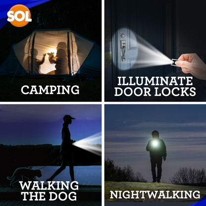 10 LED Keychain Light Ultra Bright Flashlight Keyring Camping Mini Pocket Torch