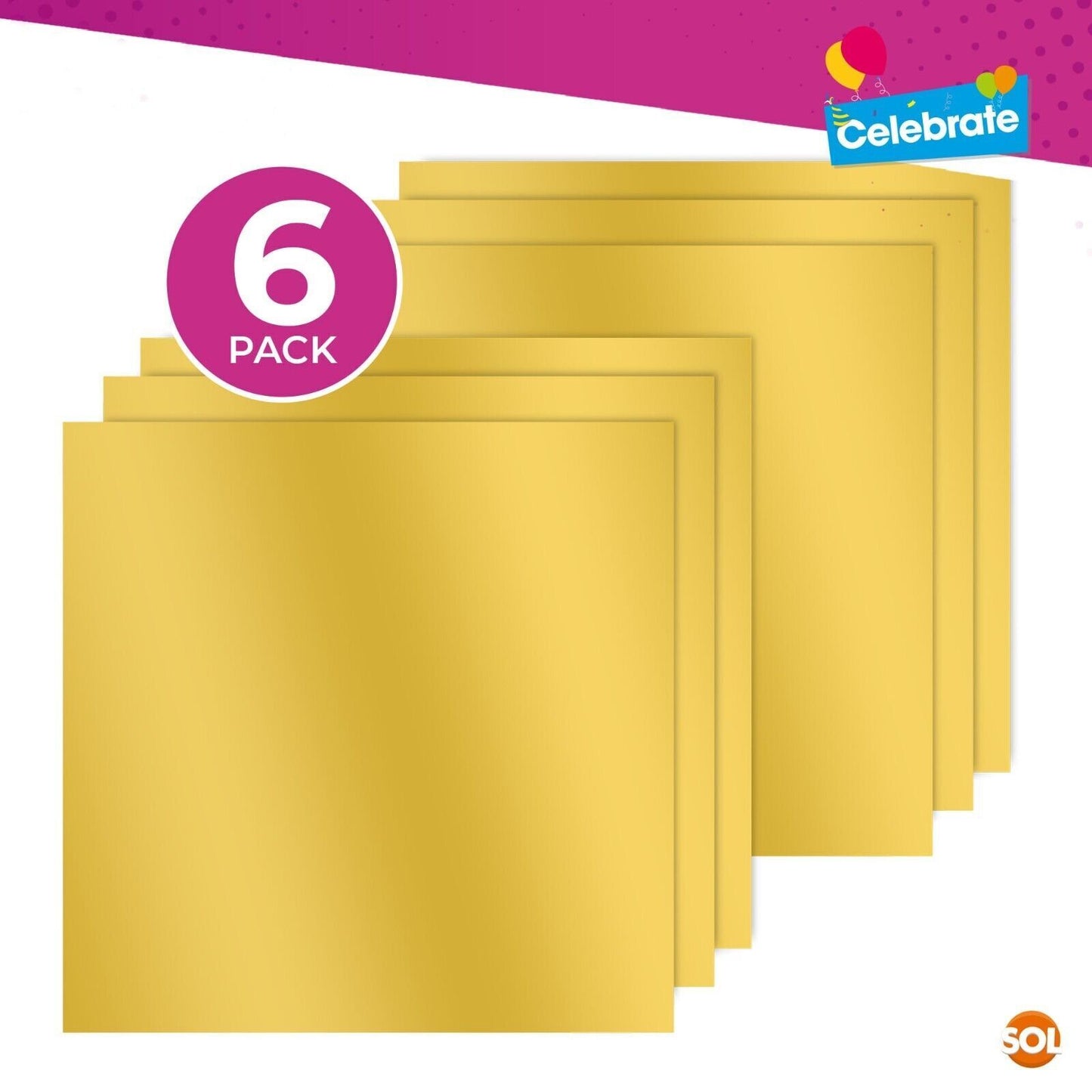 6 Gold Plastic Table Covers Square Tablecloth Disposable Wipe Clean Party Cloth