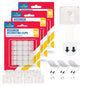 20-80 Damage Free Hanging Strips Clips Hooks Self Adhesive Stick On Wall Picture