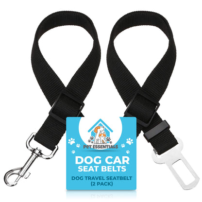 2pk Pet Dog Seat Belt | Adjustable Travel Car Safety Harnesses Lead Restraint