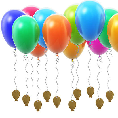 24pk Balloon Weights Gold | Plastic Helium Balloon Shape Birthday Wedding Party