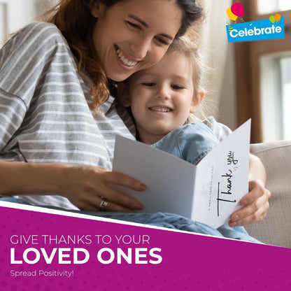18-36 Pack Thank You Cards with Envelopes | A6 Thankyou Notes Birthday Wedding