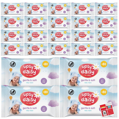 Baby Wipes Case Bulk 24 x 72 Packs (1728 Wipes) | Wet Wipes Multipack Sensitive