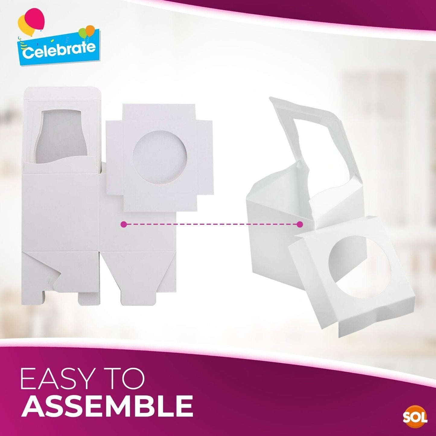 24-96 Cupcake Boxes Single Individual Cup Cake Box & Window Removable Inner Tray