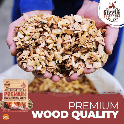 BBQ Smoking Wood Chips For Food 150g Smoker Chunks | Apple Hickory Walnut Cherry