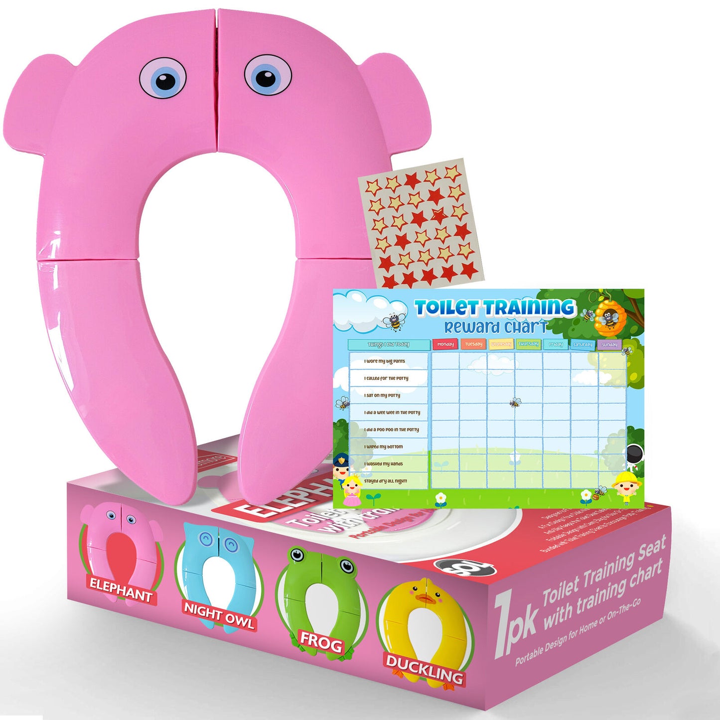 Baby Toilet Training Seat Potty Kids Toddler Child Portable Travel Folding Cover