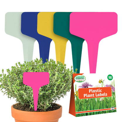 100-300pk Plastic Plant Labels T Type Waterproof Garden Markers Herb Name Tags