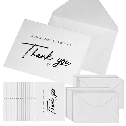 18-36 Pack Thank You Cards with Envelopes | A6 Thankyou Notes Birthday Wedding