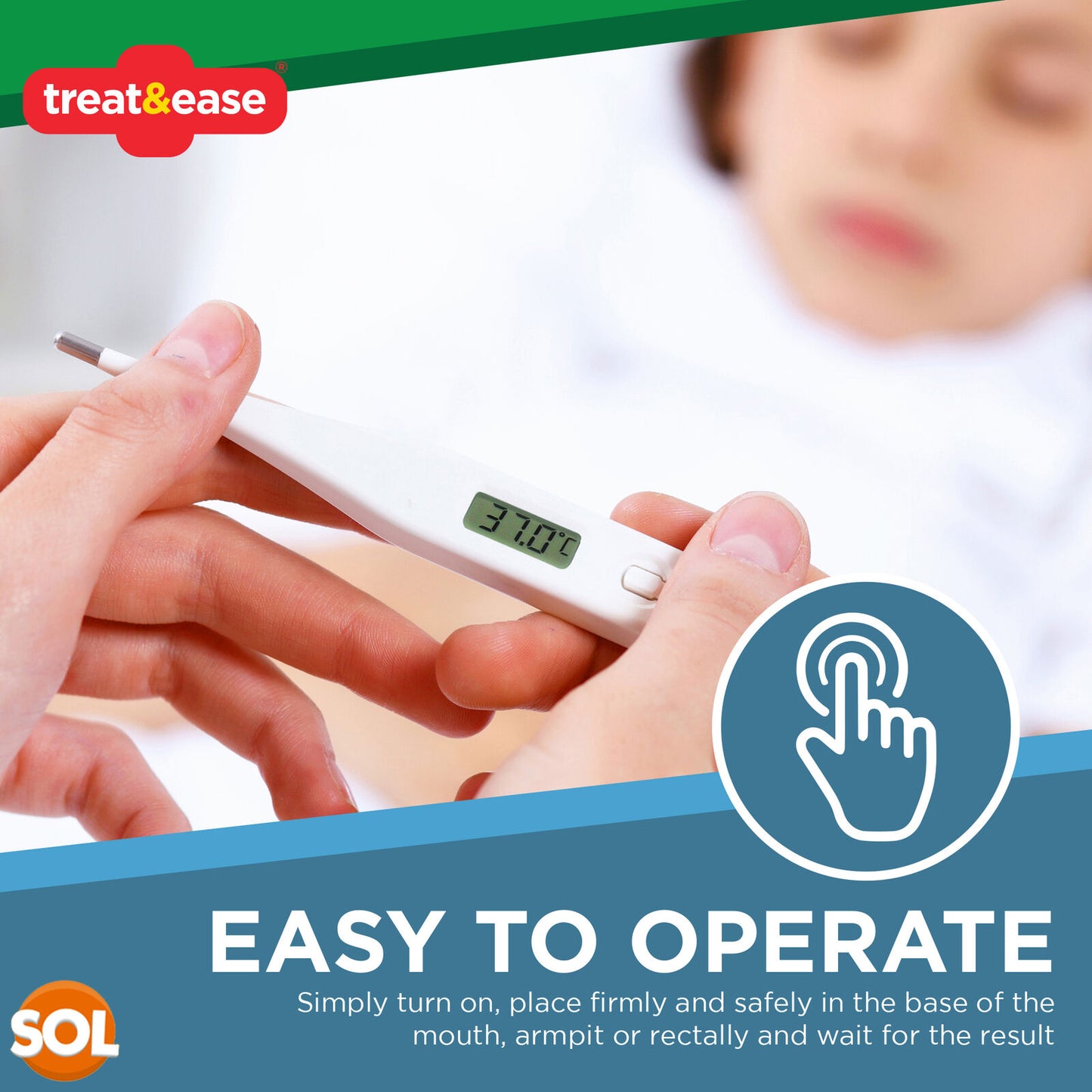 Digital Thermometer Medical LCD Audible Alarm Baby Adult Oral Ear Body Arm Fever