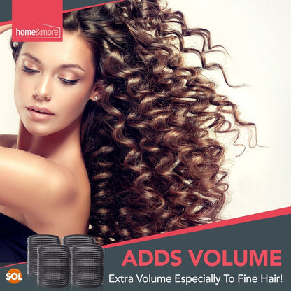4-12 Hair Rollers Self Grip Large Set Heatless Bouncy Wave Curlers Cling Styling
