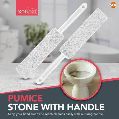 2-4 Pumice Stone with Handle | Long Stick for Toilet Cleaning Bowl Brush Cleaner
