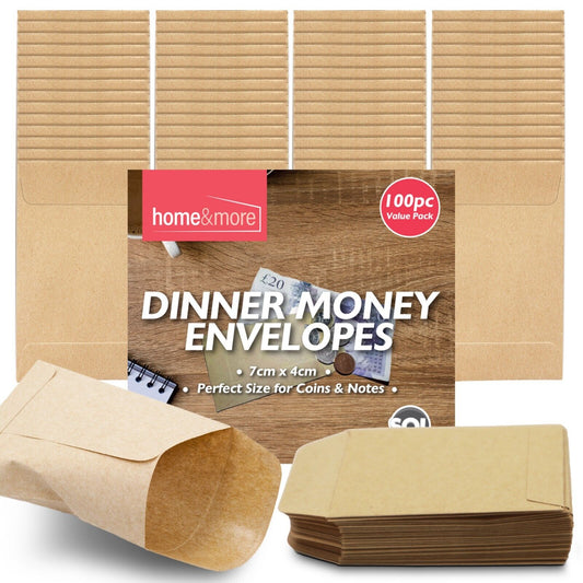 Small Brown School Dinner Money Envelopes 80gsm Wages Seed Beads Coin Petty Cash