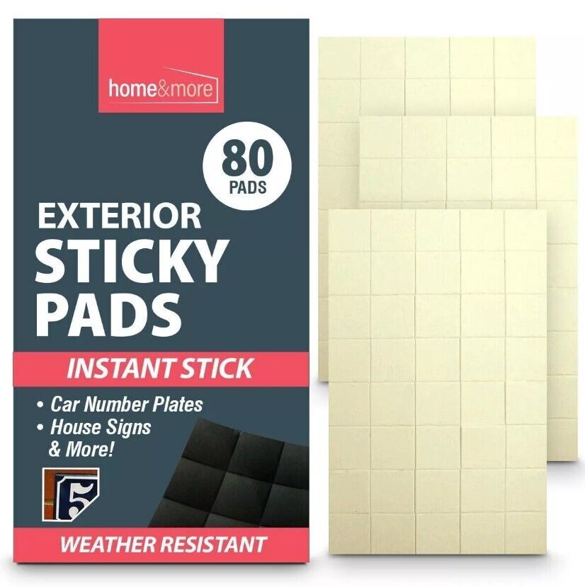 80-320 Exterior Sticky Pads | Strong Double Sided Self Adhesive Outdoor Mounting