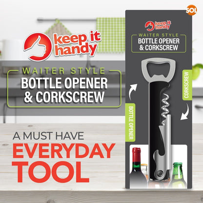 Metal Bottle Opener | Beer Bar Wine Corkscrew Professional Waiters Friend Tool