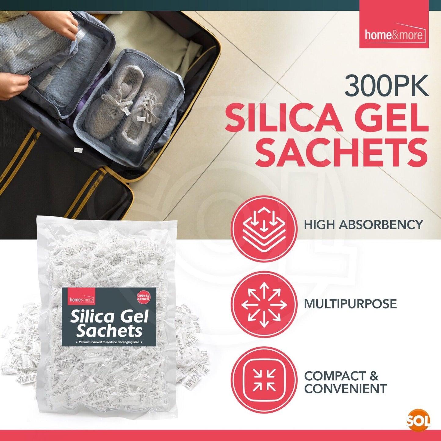 Silica Gel Sachets 1g Desiccant Reusable Packets Bags Anti Damp Pouches Packs