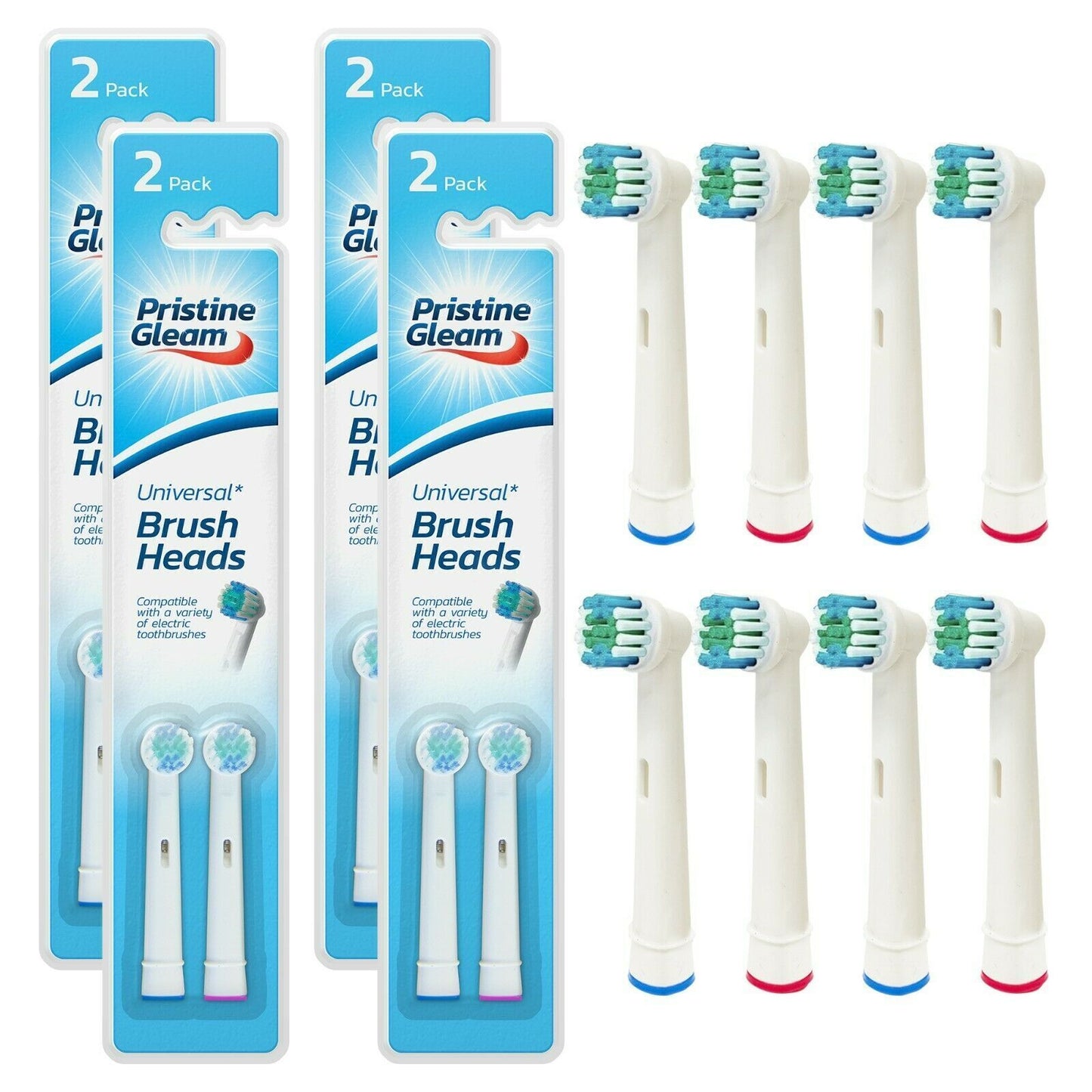 2-16pk Replacement Electric Toothbrush Heads Compatible with Oral B Braun Brush