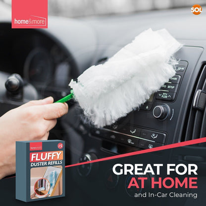 15-45 Fluffy Duster Refills Head Compatible for Pledge Swiffer Flash Dust Magnet
