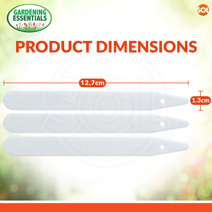 100-300 White Plastic Plant Labels Sticks | Waterproof Garden Markers Name Tags
