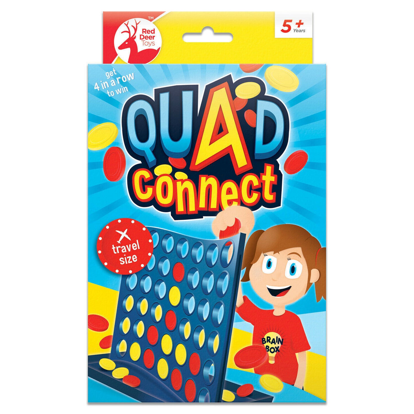 Four in a Row Board Game 4 Line Family Entertainment Fun Travel Kids Educational