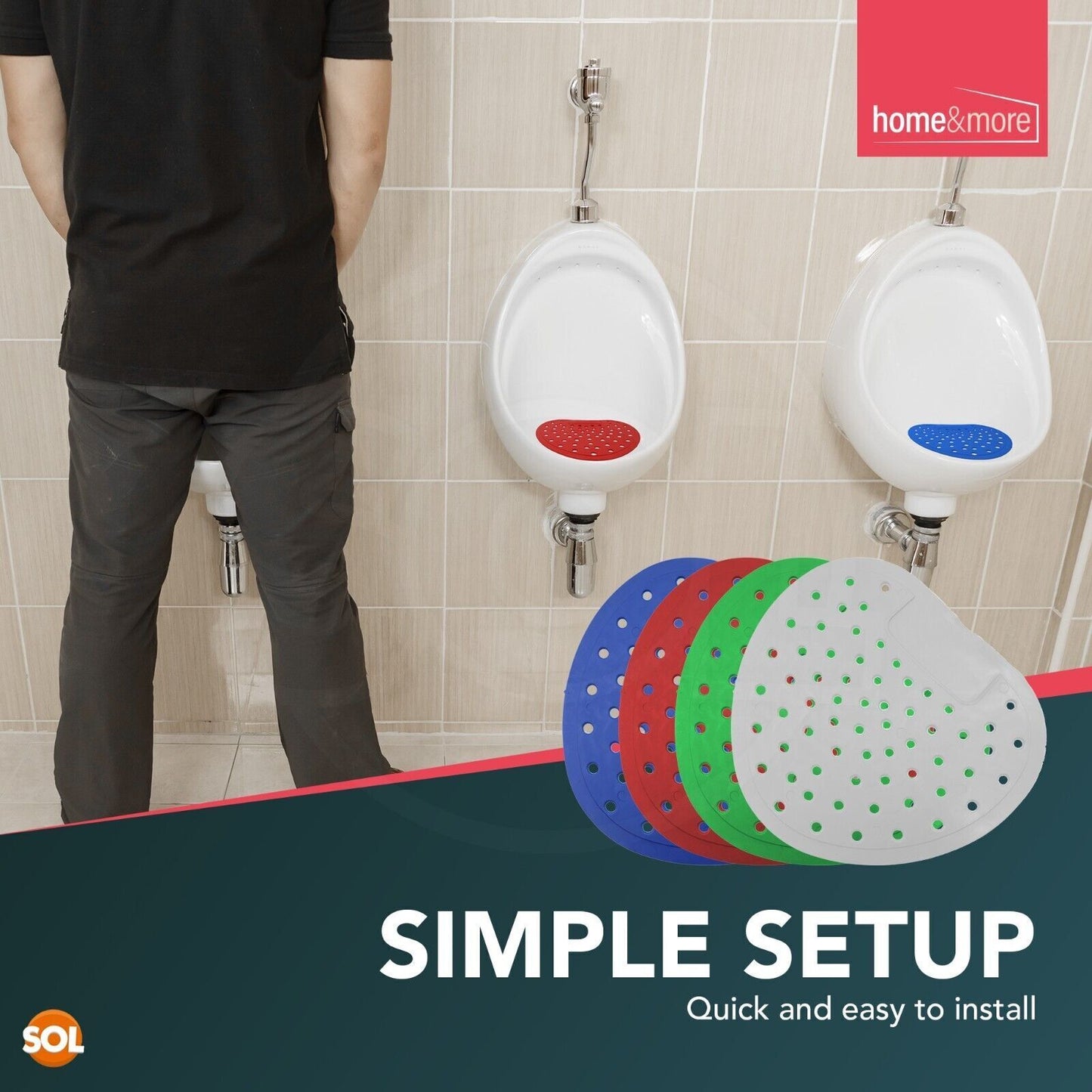 8 Urinal Screen Mat Deodoriser Anti Splash Toilet Fresh Fragranced Up to 30 Days