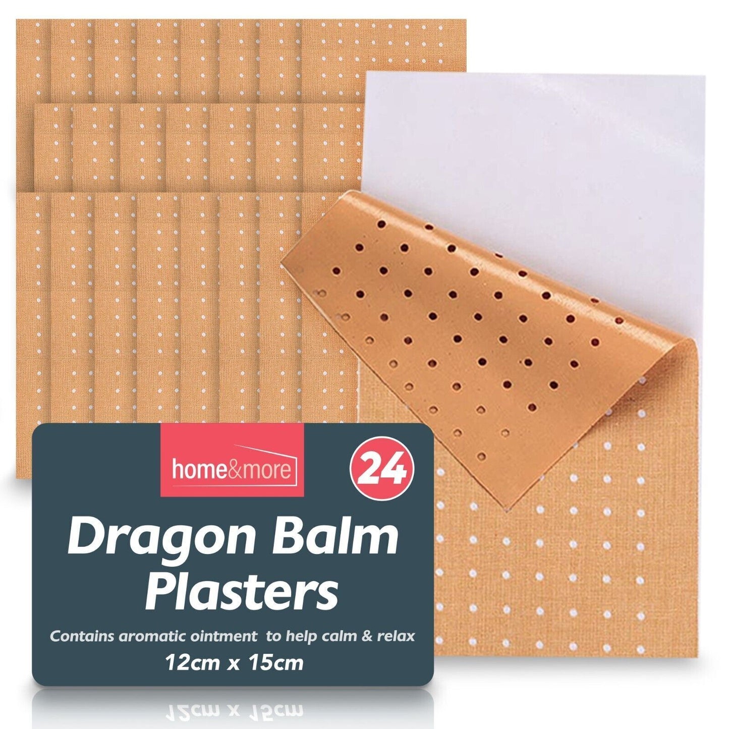 24-72pk Dragon Balm Herbal Patches Pain Relief Heat Back Knee Muscle