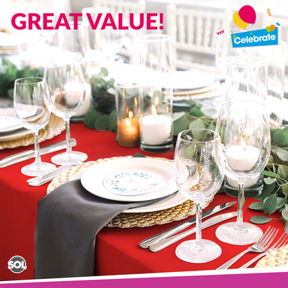 Plastic Rectangular Table Cloth Covers | Wipe Clean Party Tablecloths Disposable