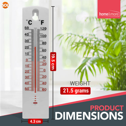 2 WALL THERMOMETER Indoor Outdoor Home Room Office Garden Greenhouse Temperature