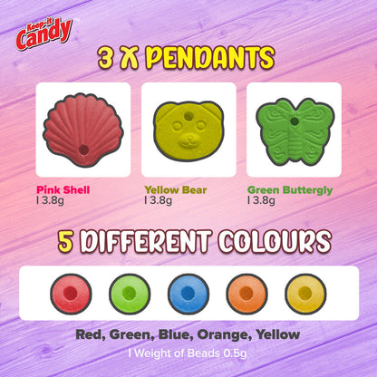 Candy Jewellery 80g Create Your Own Kit Necklace Assorted Coloured Retro Sweets